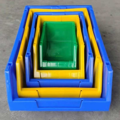 Stapelbare Plastikbehälter-blaues Gelbgrün DIY 53kg