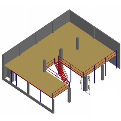 Stahlzwischengeschoss-Bau des SGS-Stahlträger-Mezzanin-Gestell-4500kg